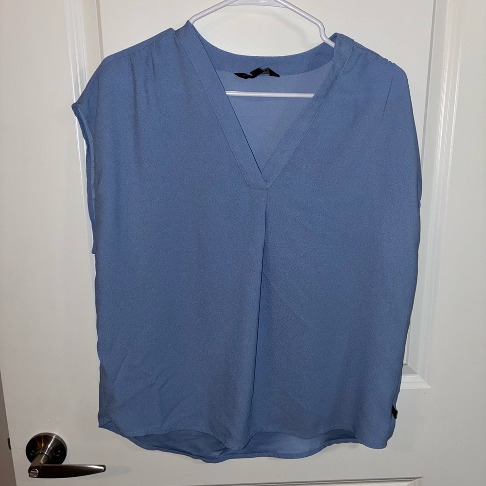 Banana Republic Light Blue V-Neck Blouse